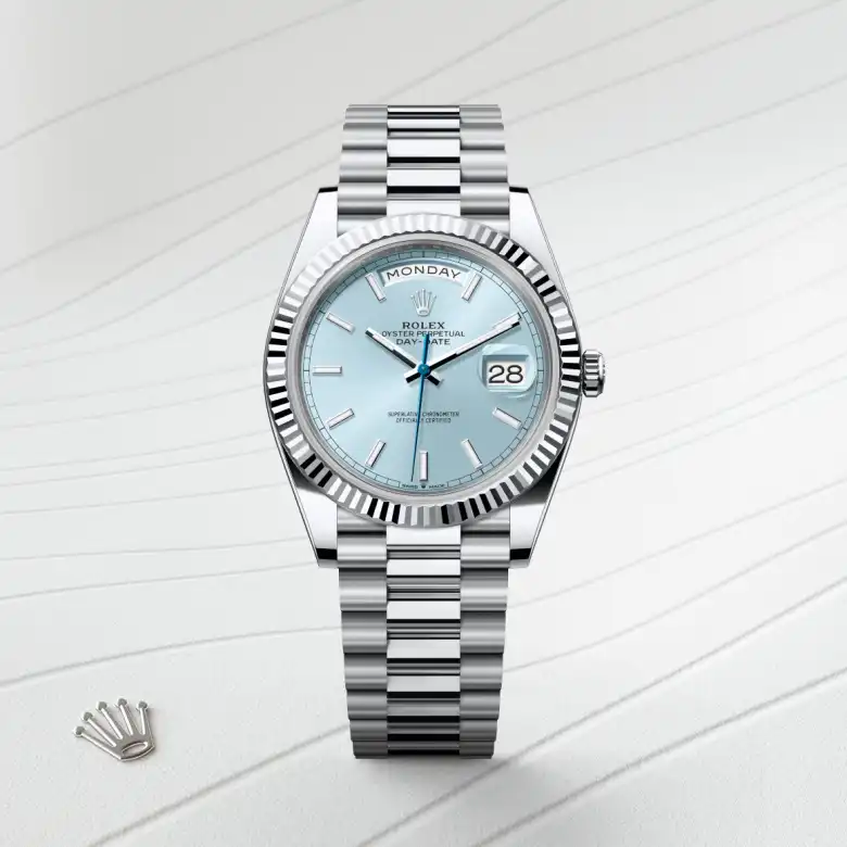 Rolex Day-Date in Platin, Frontansicht