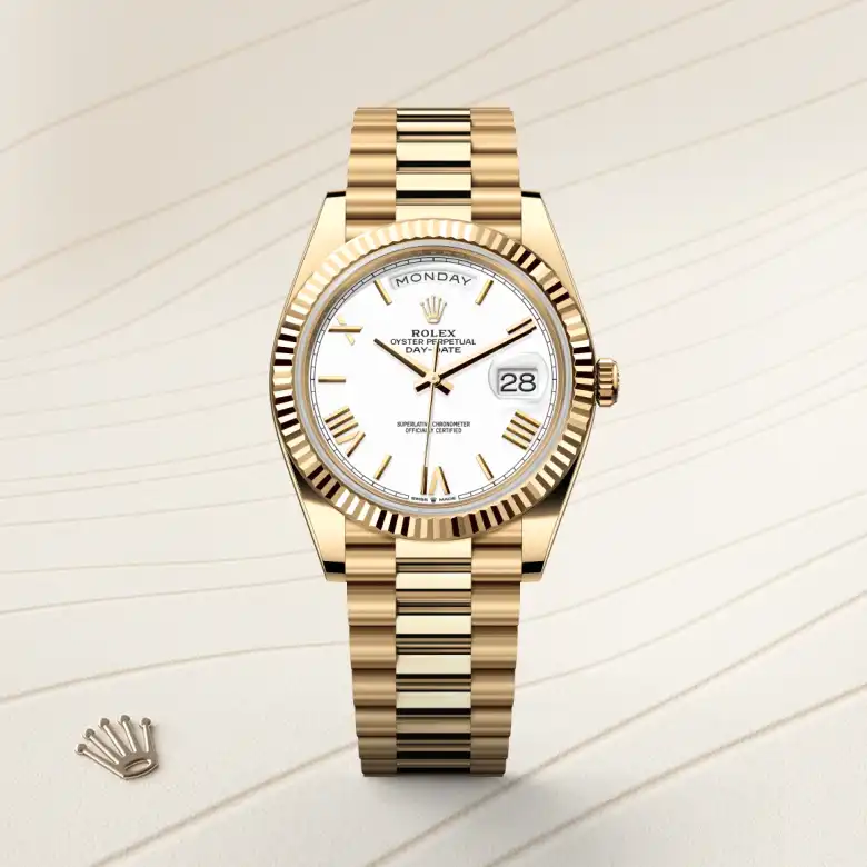 Rolex Day-Date in 18 Karat Gelbgold, Frontansicht