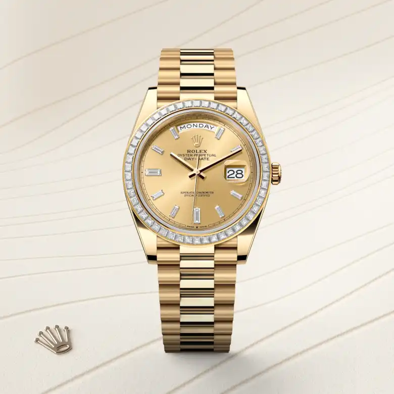 Rolex Day-Date in 18 Karat Gelbgold, Frontansicht