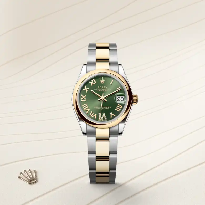 Rolex Datejust in Rolesor gelb (Kombination aus Edelstahl Oystersteel und Gelbgold), Frontansicht
