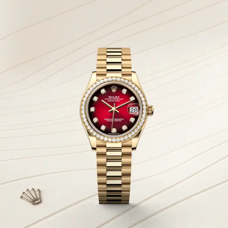 Rolex Datejust in 18 Karat Gelbgold, Frontansicht