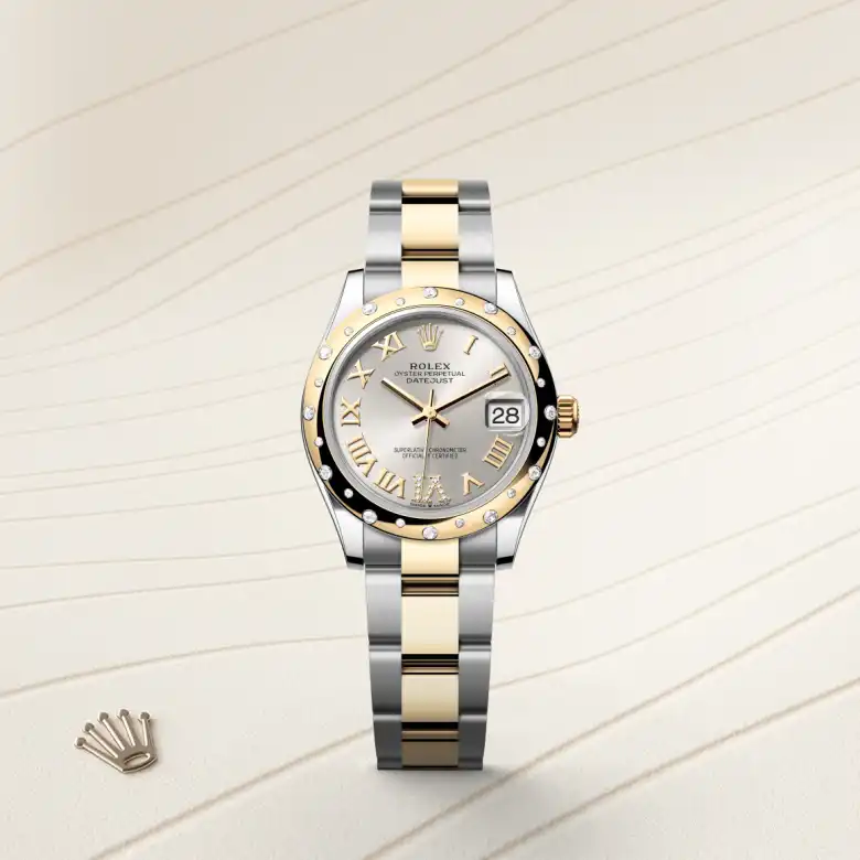 Rolex Datejust in Rolesor gelb (Kombination aus Edelstahl Oystersteel und Gelbgold), Frontansicht