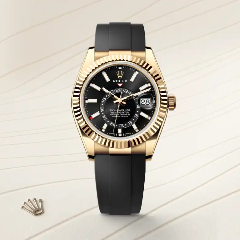 Rolex Sky-Dweller in 18 Karat Gelbgold, Frontansicht
