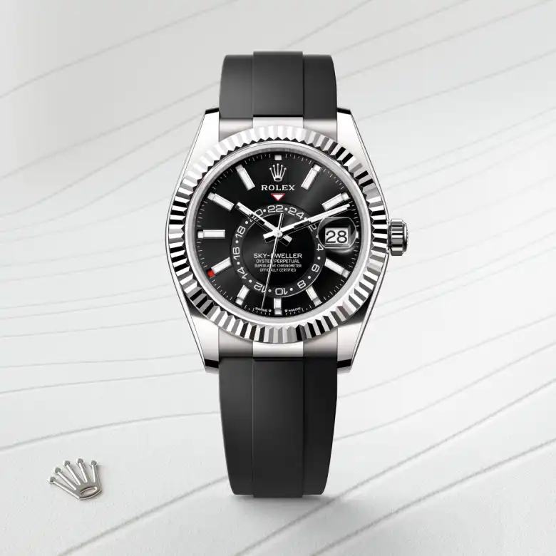 Rolex Sky-Dweller in 18 Karat Weißgold, Frontansicht