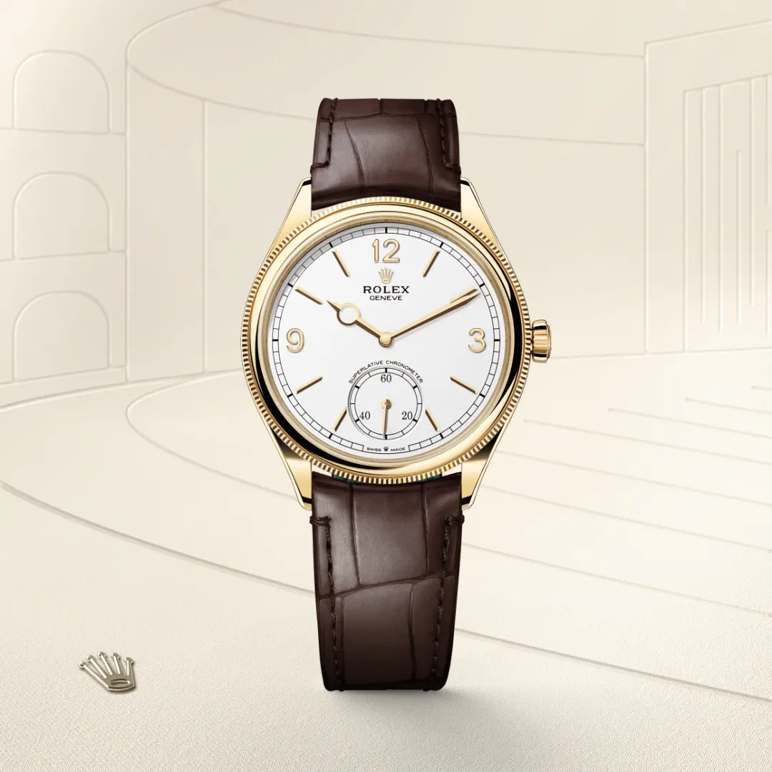 Rolex 1908 in 18 Karat Gelbgold, Frontansicht