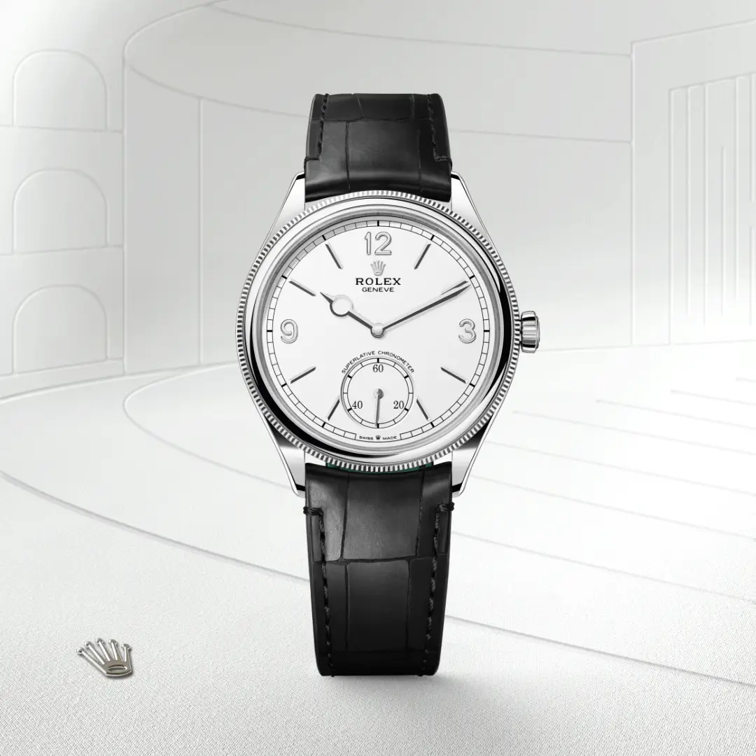 Rolex 1908 in 18 Karat Weißgold, Frontansicht