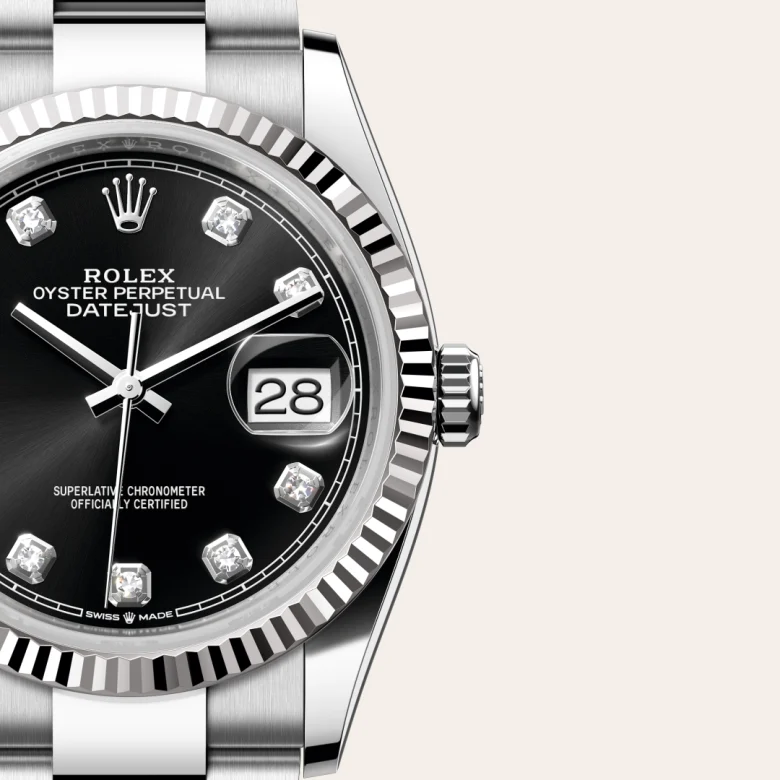 Rolex Datejust in Rolesor weiß (Kombination aus Edelstahl Oystersteel und Weißgold), Detailansicht