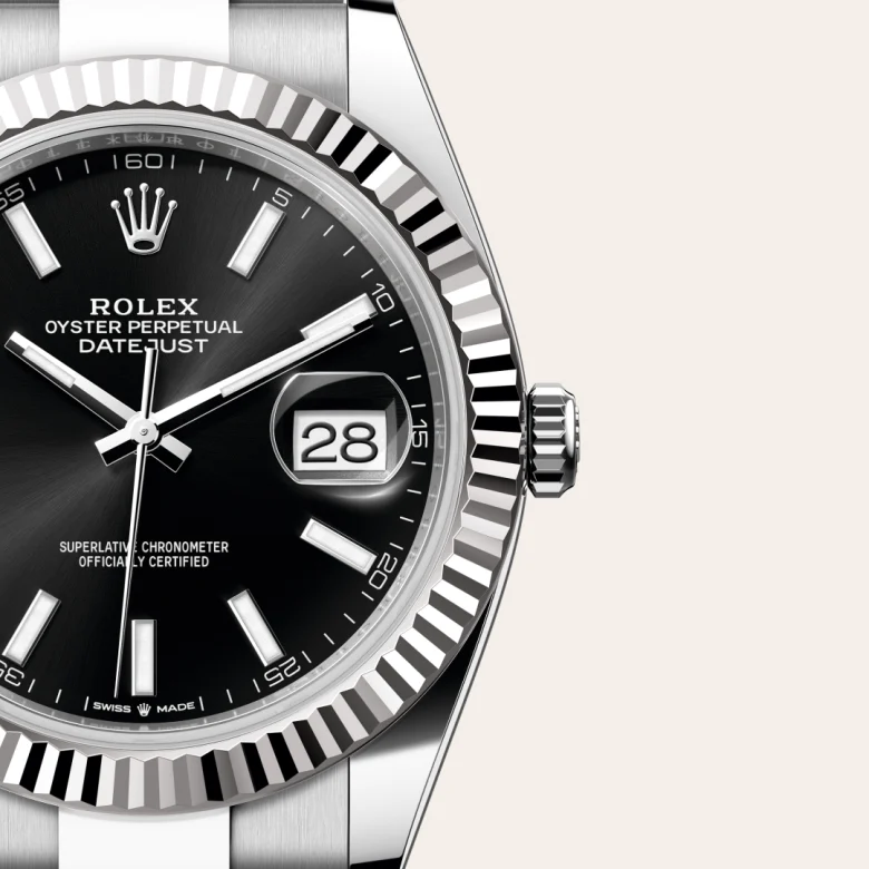 Rolex Datejust in Rolesor weiß (Kombination aus Edelstahl Oystersteel und Weißgold), Detailansicht