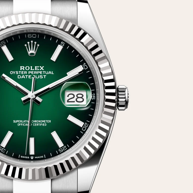 Rolex Datejust in Rolesor weiß (Kombination aus Edelstahl Oystersteel und Weißgold), Detailansicht