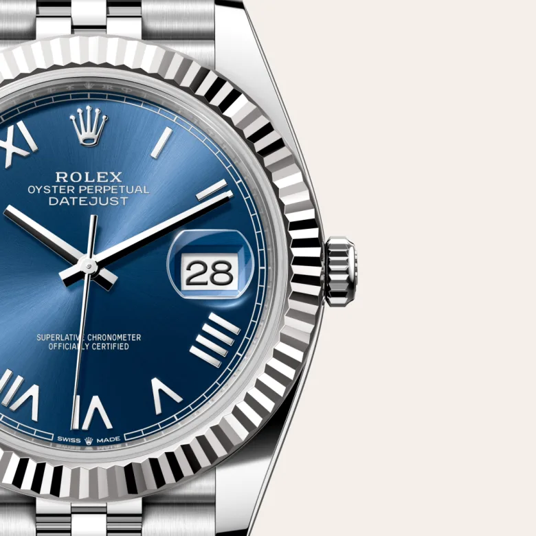 Rolex Datejust in Rolesor weiß (Kombination aus Edelstahl Oystersteel und Weißgold), Detailansicht