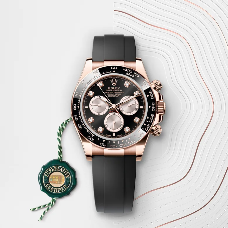 Rolex Cosmograph Daytona in 18 Karat Everose-Gold mit grünem Siegel
