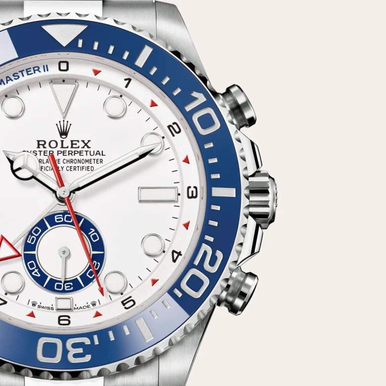 Rolex Yacht-Master II in Edelstahl Oystersteel, Detailansicht