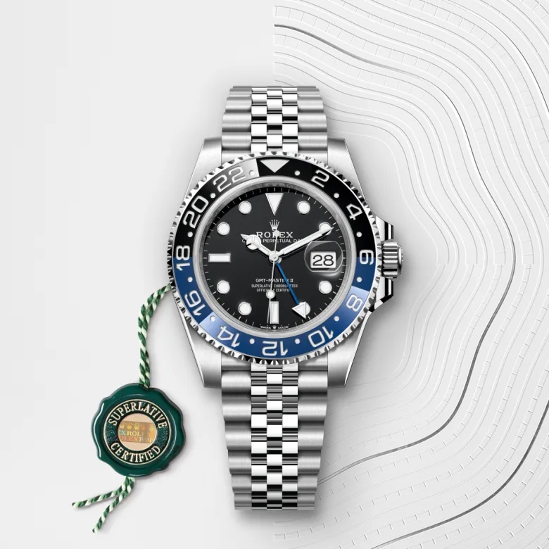 Rolex GMT-Master II in Edelstahl Oystersteel mit grünem Siegel