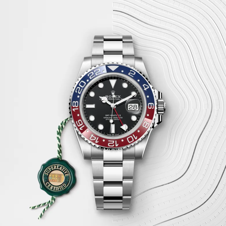 Rolex GMT-Master II in Edelstahl Oystersteel mit grünem Siegel