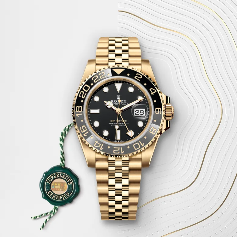Rolex GMT-Master II in 18 Karat Gelbgold, M126718GRNR-0001 - S.M.WILD
