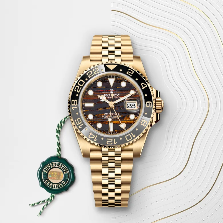 Rolex GMT-Master II in 18 Karat Gelbgold, M126718GRNR-0002 - S.M.WILD