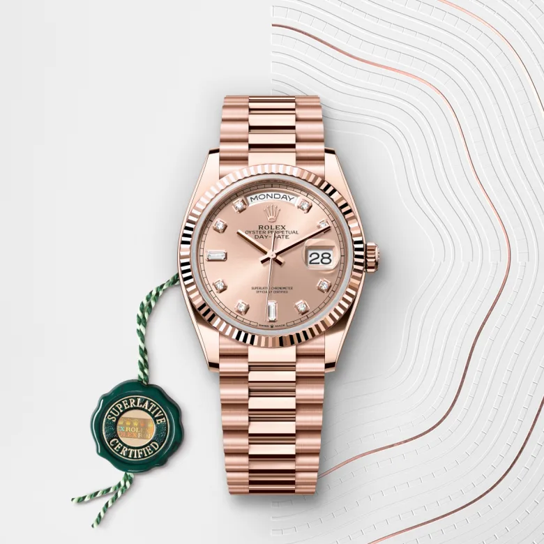 Rolex Day-Date in 18 Karat Everose-Gold, M128235-0009 - S.M.WILD