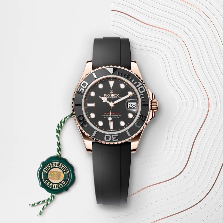 Rolex Yacht-Master in 18 Karat Everose-Gold mit grünem Siegel