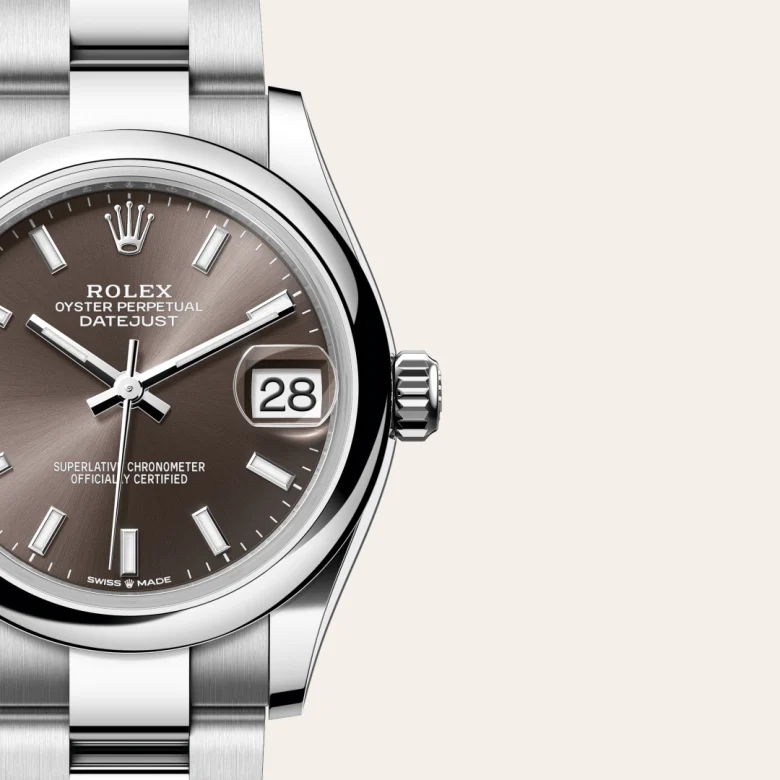 Rolex Datejust in Edelstahl Oystersteel, Detailansicht
