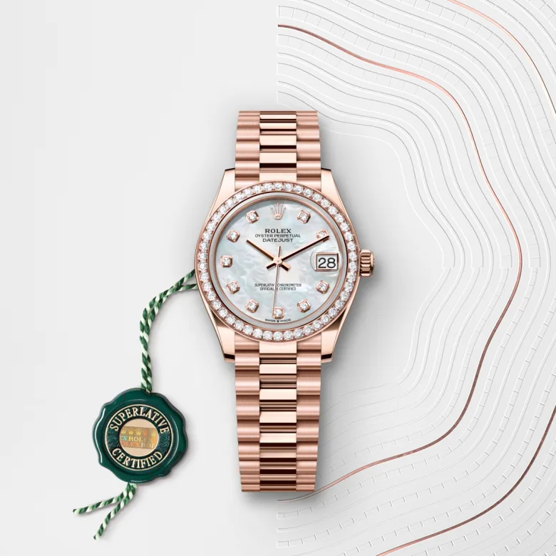 Rolex Datejust in 18 Karat Everose-Gold, M278285RBR-0005 - S.M.WILD