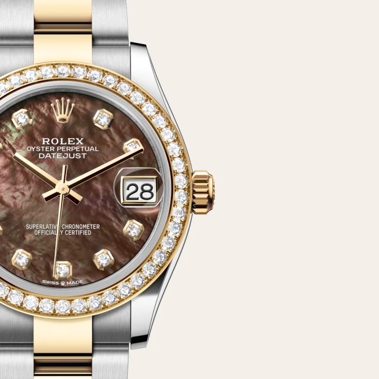 Rolex Datejust in Rolesor gelb (Kombination aus Edelstahl Oystersteel und Gelbgold), Detailansicht