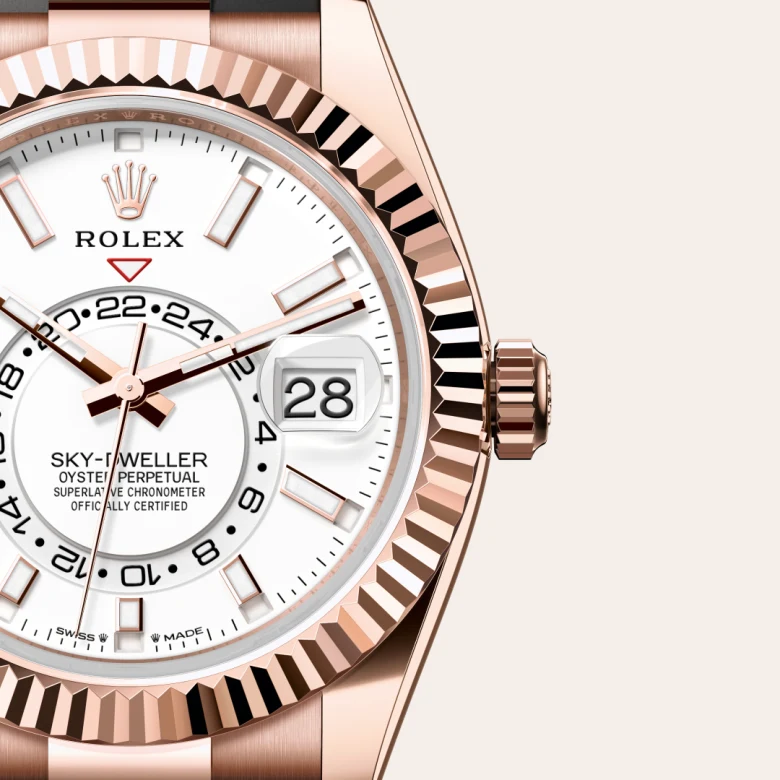 Rolex Sky-Dweller in 18 Karat Everose-Gold, Detailansicht