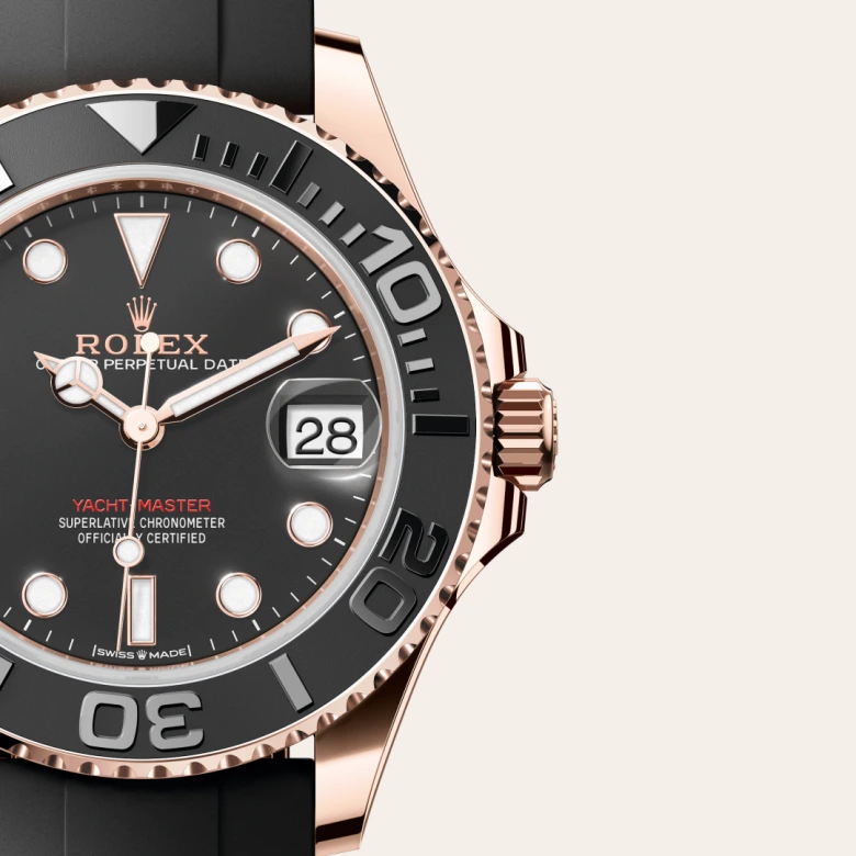 Rolex Yacht-Master in 18 Karat Everose-Gold, Detailansicht