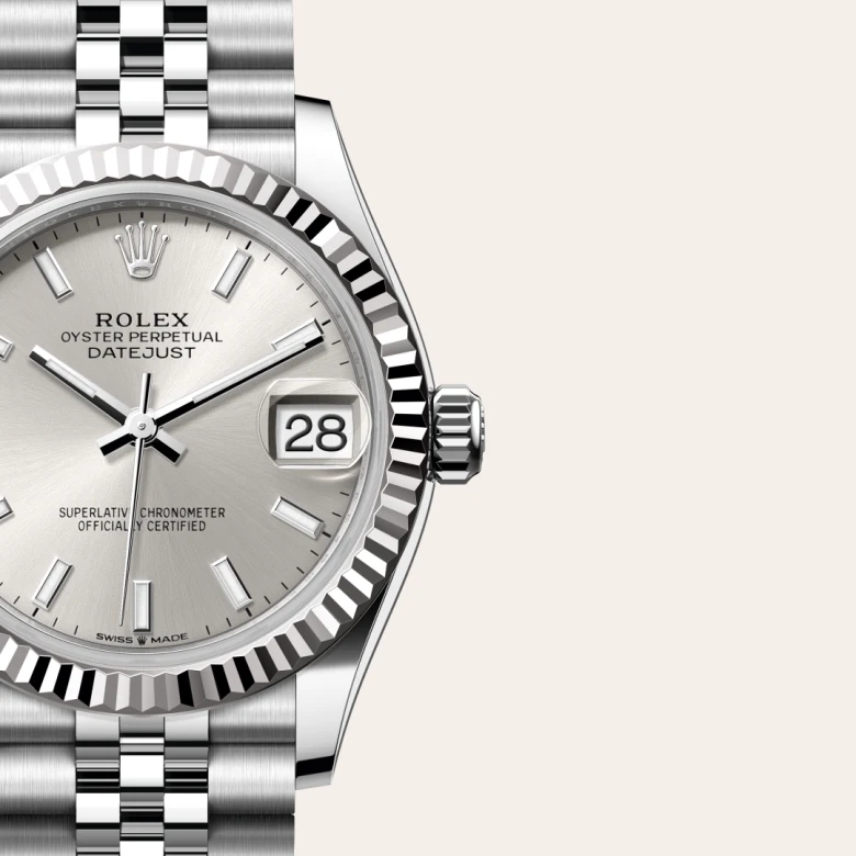Rolex Datejust in Rolesor weiß (Kombination aus Edelstahl Oystersteel und Weißgold), Detailansicht