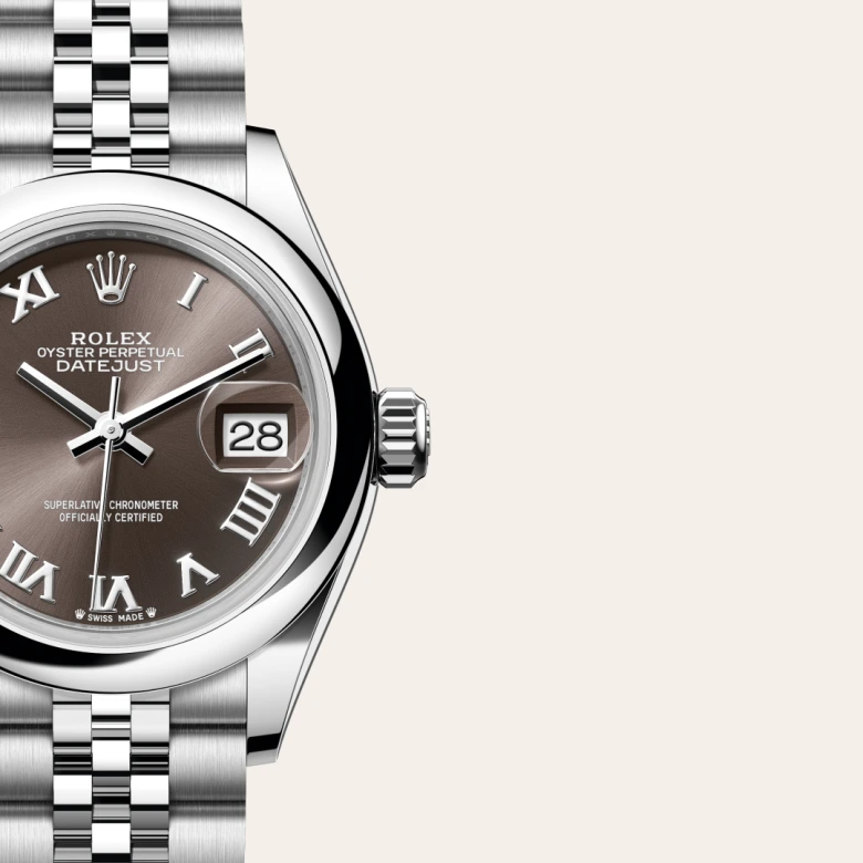 Rolex Lady-Datejust in Edelstahl Oystersteel, Detailansicht