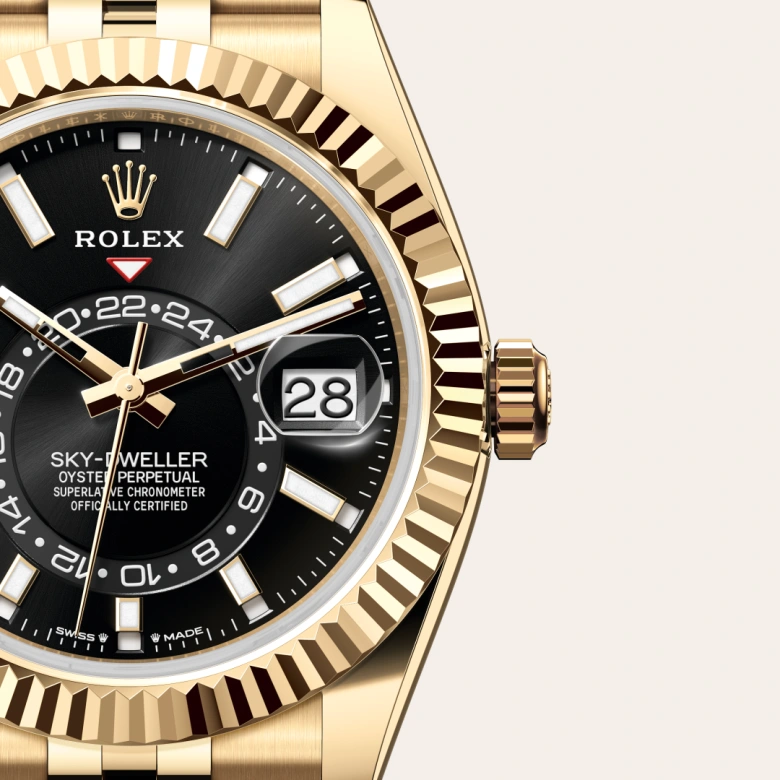 Rolex Sky-Dweller in 18 Karat Gelbgold, Detailansicht