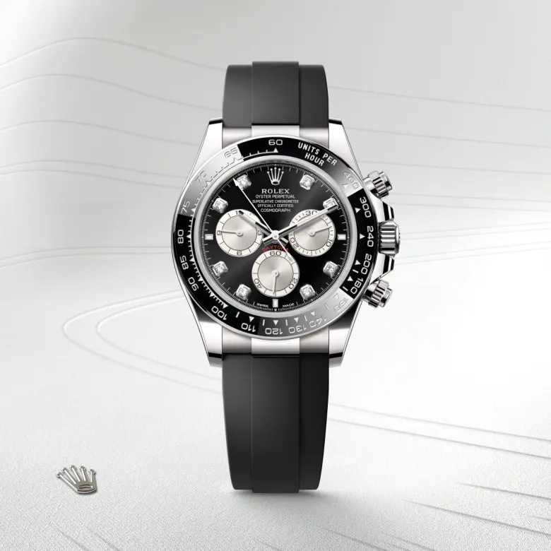 Rolex Cosmograph Daytona in 18 Karat Weißgold, Frontansicht