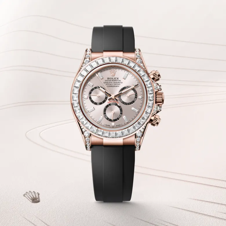 Rolex Cosmograph Daytona in 18 Karat Everose-Gold, Hornbügel mit Diamanten, M126535TBR-0002 - S.M.WILD