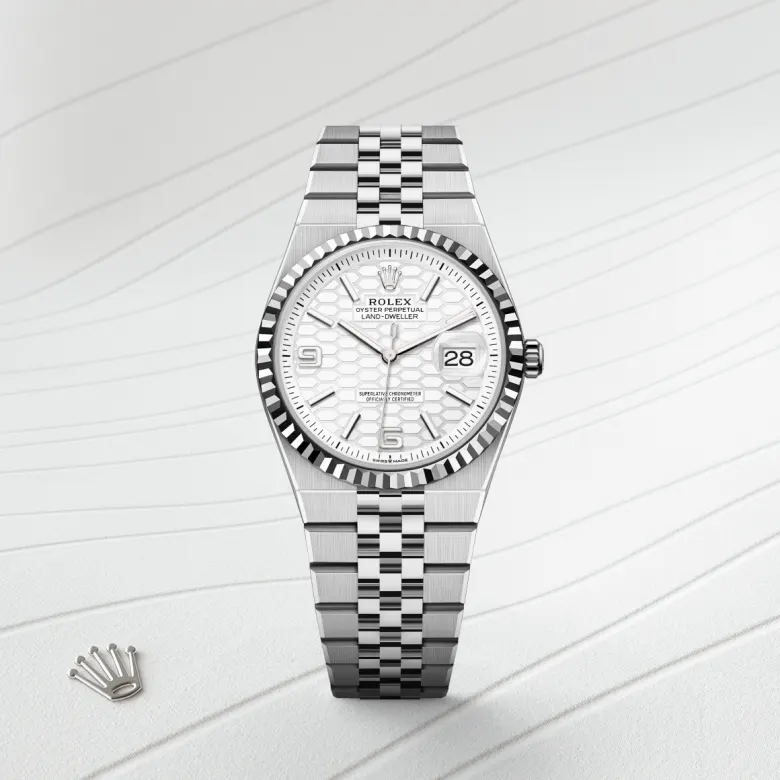 Rolex Land-Dweller in Rolesor weiß (Kombination aus Edelstahl Oystersteel und Weißgold), M127234-0001 - S.M.WILD