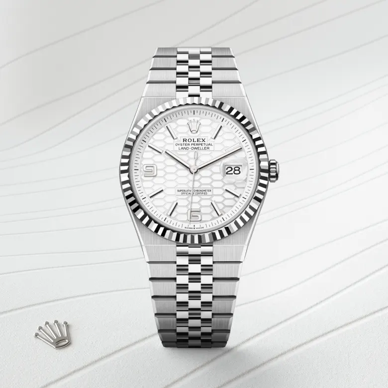 Rolex Land-Dweller in Rolesor weiß (Kombination aus Edelstahl Oystersteel und Weißgold), M127334-0001 - S.M.WILD
