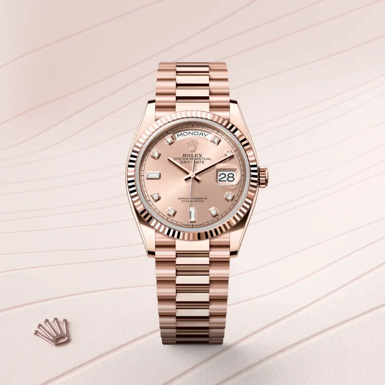 Rolex Day-Date in 18 Karat Everose-Gold, M128235-0009 - S.M.WILD