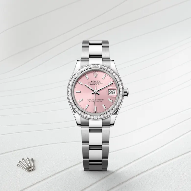 Rolex Datejust in Rolesor weiß (Kombination aus Edelstahl Oystersteel und Weißgold), Frontansicht