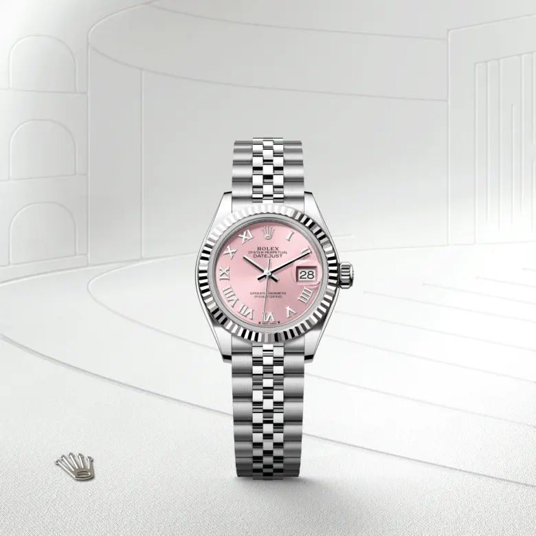 Rolex Lady-Datejust in Rolesor weiß (Kombination aus Edelstahl Oystersteel und Weißgold), Frontansicht