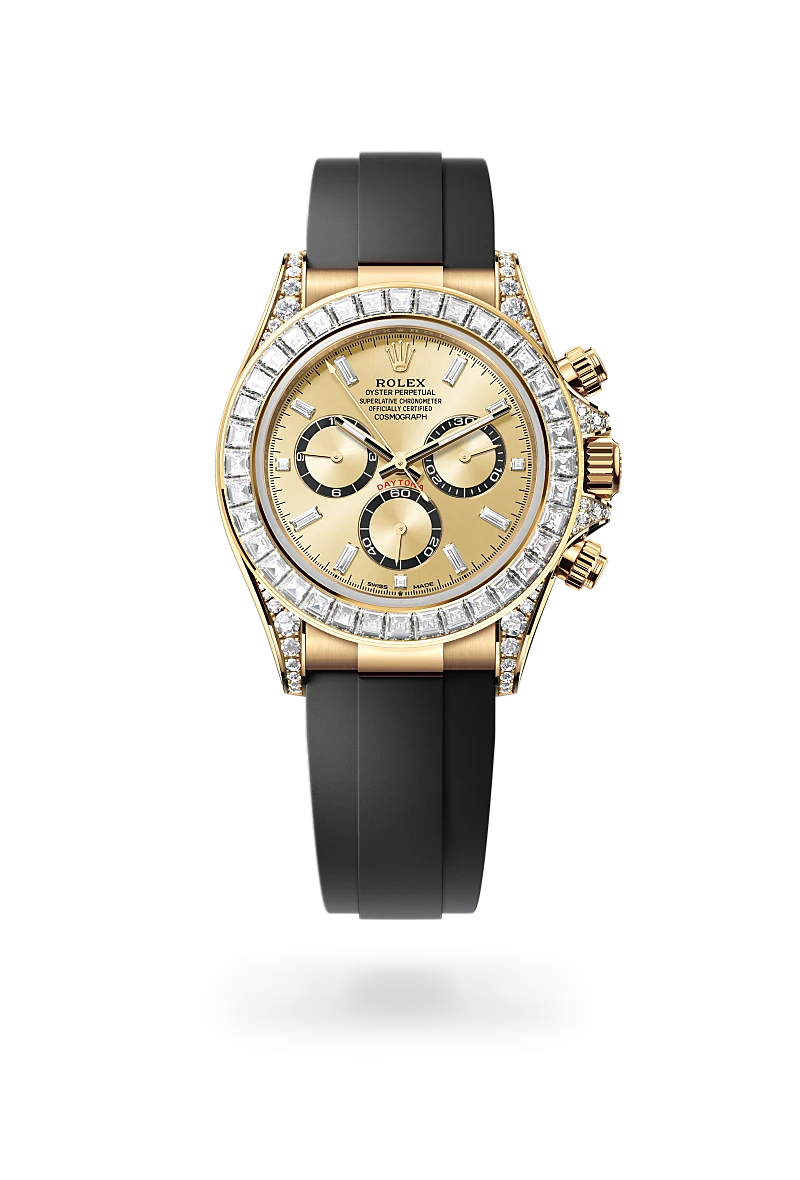 Rolex Cosmograph Daytona in 18 Karat Gelbgold, Hornbügel mit Diamanten, M126538TBR-0004 - S.M.WILD