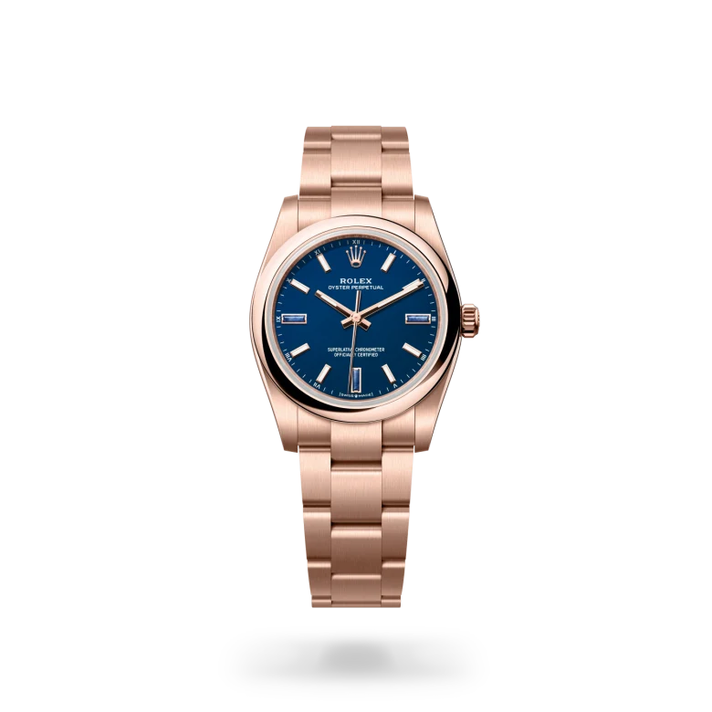 Rolex Oyster Perpetual in 18 Karat Everose-Gold, M124205-0002 - S.M.WILD
