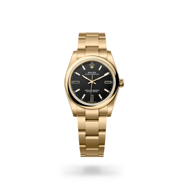 Rolex Oyster Perpetual in 18 Karat Gelbgold, M124208-0001 - S.M.WILD
