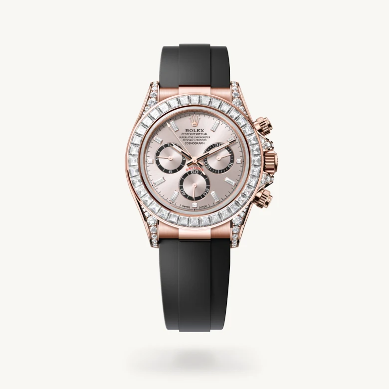 Rolex Cosmograph Daytona in 18 Karat Everose-Gold, Hornbügel mit Diamanten, M126535TBR-0002 - S.M.WILD