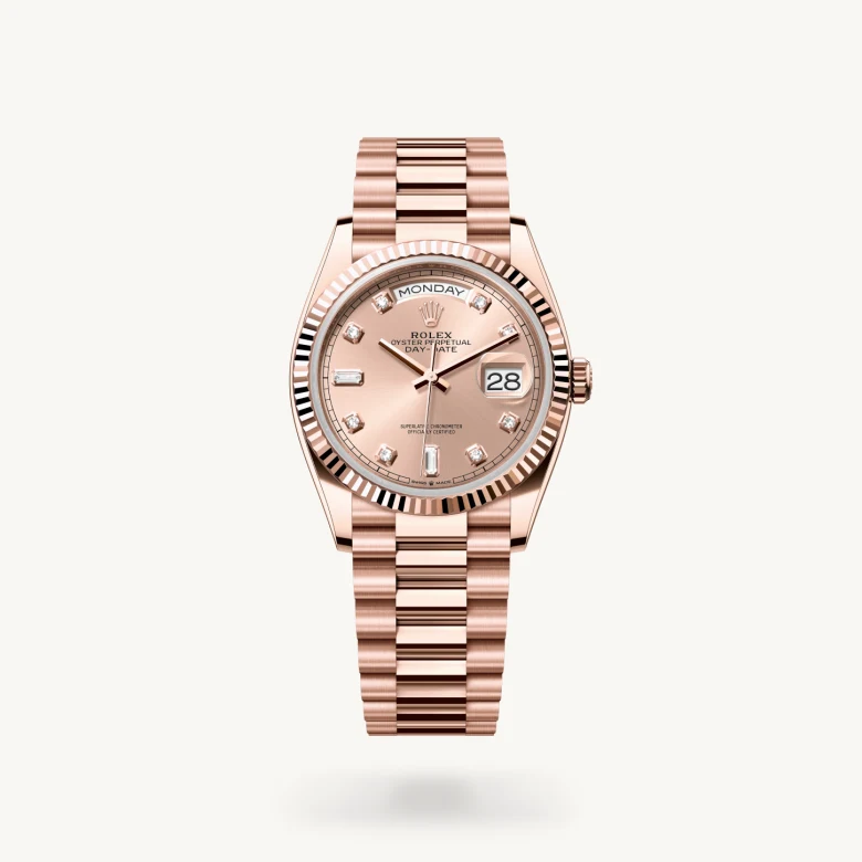 Rolex Day-Date in 18 Karat Everose-Gold, M128235-0009 - S.M.WILD